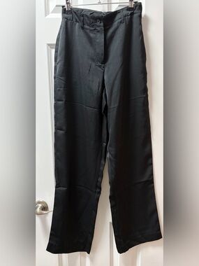 OAK + FORT Black High-Rise Straight Pants
